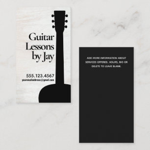 Carte de visite enseignant de guitare acoustique