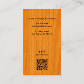 Carte De Visite Enseignant de Guitare Professionnel Code QR & Médi (Dos)