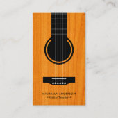 Carte De Visite Enseignant de Guitare Professionnel Code QR & Médi (Devant)