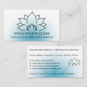 Carte De Visite Enseignant de la marine noire Yoga privé (Devant / Derrière)