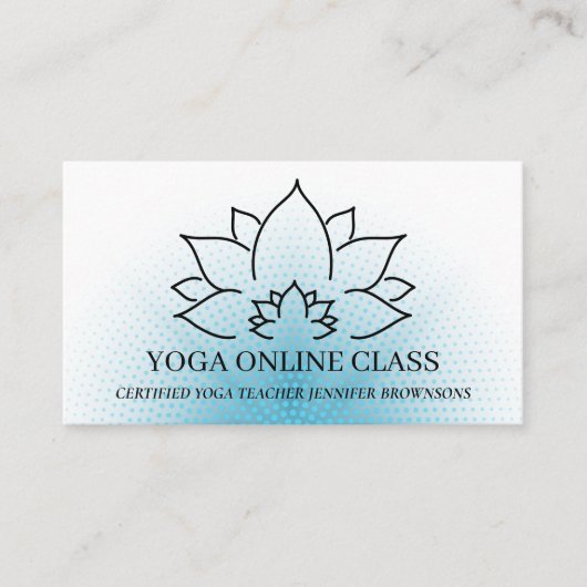 Carte De Visite Enseignant de la marine noire Yoga privé (Devant)