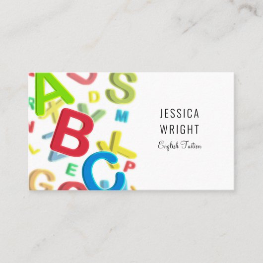 Carte De Visite Enseignant de langue ABC Éducation (Devant)