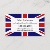 Carte de visite enseignant de langue anglaise (Devant)