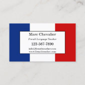 Carte de visite enseignant de langue française (Devant)