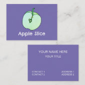 Carte De Visite Enseignant de l'école de fruits de pomme (Devant / Derrière)