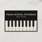 Carte De Visite Enseignant de l'école de piano personnalisable (Devant)