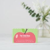 Carte De Visite Enseignant de l'école Garde d'enfants Cute Apple (Debout devant)