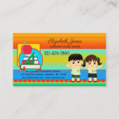 Carte de visite enseignant de l'école primaire Bol (Dos)