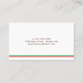 Carte De Visite Enseignant de l'école Red Apples (Dos)