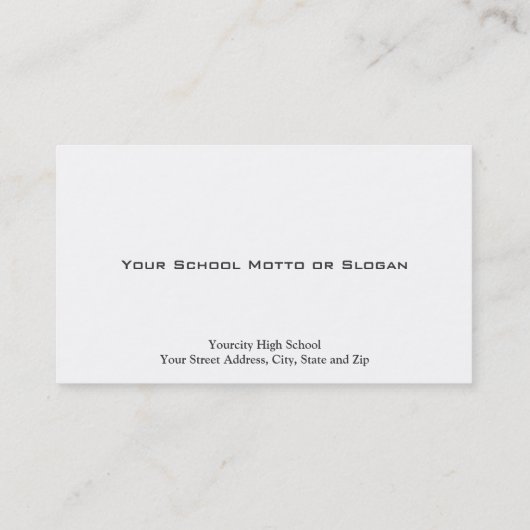 Carte de visite enseignant de l'éducation (Dos)