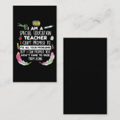 Carte De Visite Enseignant de l'enseignement spécial Sensibilisati (Devant / Derrière)