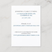 Carte De Visite Enseignant de musique blanche/Musicien/ Guitare ac (Dos)