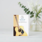 Carte De Visite Enseignant de musique blanche/Musicien/ Guitare ac (Debout devant)