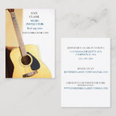 Carte De Visite Enseignant de musique blanche/Musicien/ Guitare ac (Devant / Derrière)