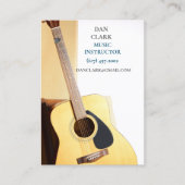 Carte De Visite Enseignant de musique blanche/Musicien/ Guitare ac (Devant)