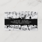Carte de visite enseignant de musique moderne (Dos)