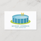 Carte De Visite Enseignant de natation de la piscine de la piscine (Devant)