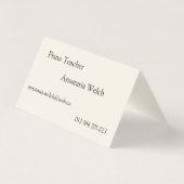 Carte de visite enseignant de piano (Dos)