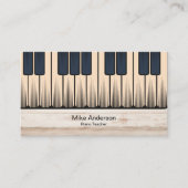 Carte de visite enseignant de piano clavier vintag (Devant)