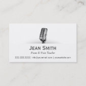 Carte de visite enseignant de piano et voix profes (Devant)
