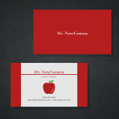 Carte de visite enseignant de Red Apple