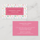 Carte de visite enseignant de substitut Alphabet J (Devant / Derrière)