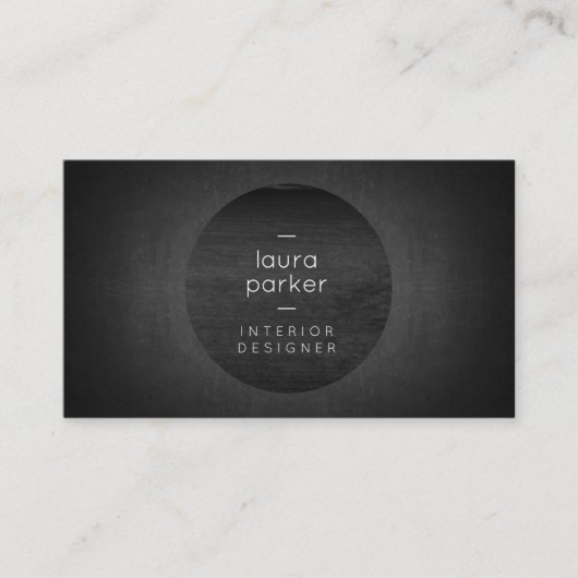 Carte De Visite Enseignant de tableau de bord gris-noir (Devant)