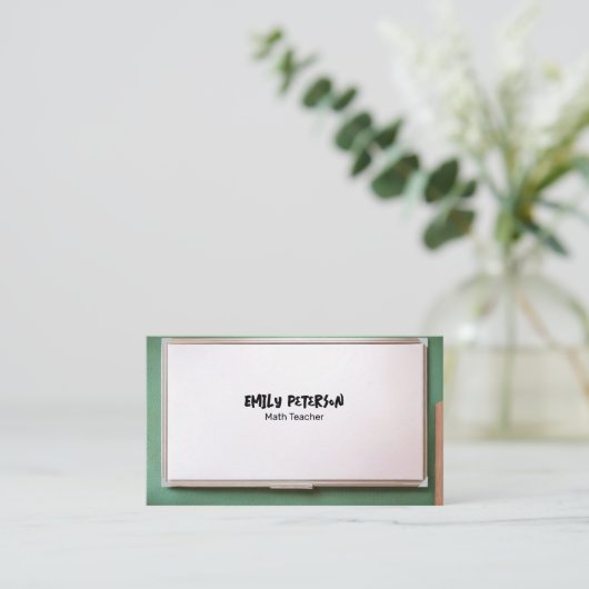 Carte De Visite Enseignant de Whiteboard avec code QR (Debout devant)