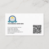 Carte De Visite Enseignant de Whiteboard avec code QR (Dos)