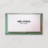 Carte De Visite Enseignant de Whiteboard avec code QR (Devant)