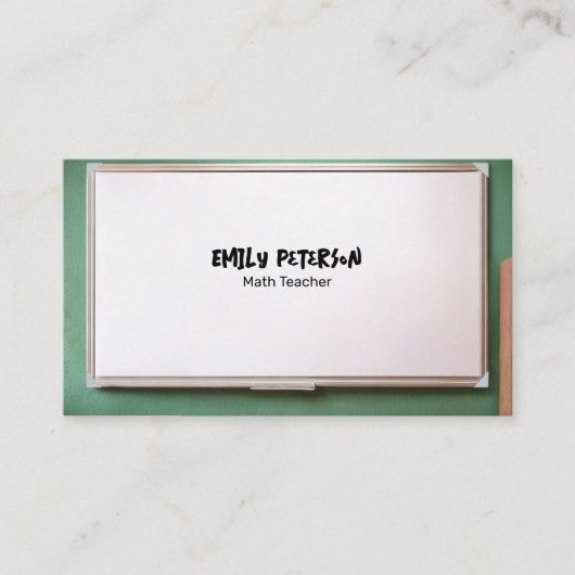 Carte De Visite Enseignant de Whiteboard avec code QR (Devant)