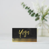 Carte De Visite *~* Enseignant de Yoga Gold & Black (Debout devant)