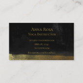 Carte De Visite *~* Enseignant de Yoga Gold & Black (Dos)