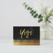Carte De Visite *~* Enseignant de Yoga Gold & Black Modern (Debout devant)