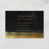 Carte De Visite *~* Enseignant de Yoga Gold & Black Modern (Dos)