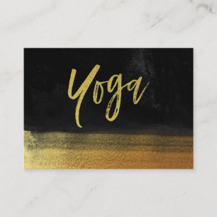 Carte De Visite *~* Enseignant de Yoga Gold & Black Modern
