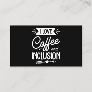 Carte De Visite enseignant d'éducation spéciale j'aime le café et 