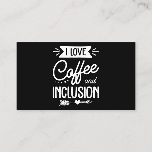 Carte De Visite enseignant d'éducation spéciale j'aime le café et (Devant)