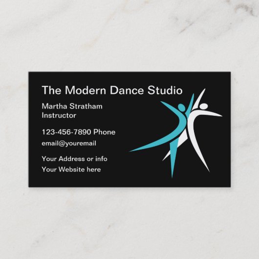 Carte De Visite Enseignant des leçons Dance Studio (Devant)