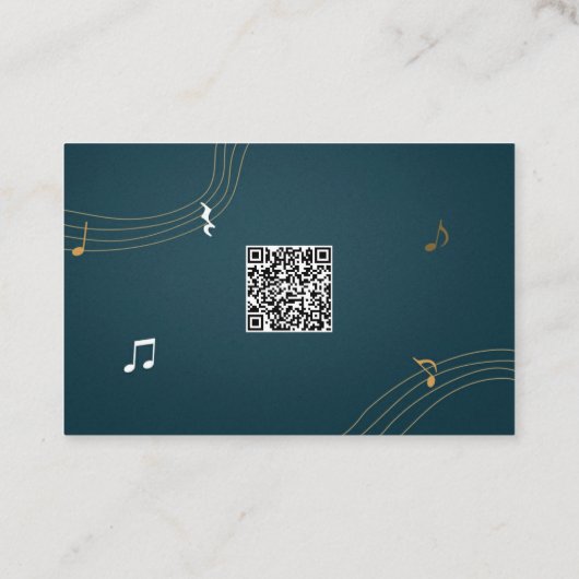 Carte De Visite Enseignant des tambours QR modifiables (Dos)