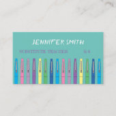 Carte de visite enseignant du remplaçant de l'écol (Devant)