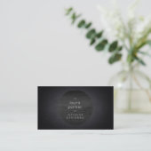 Carte De Visite Enseignant du tableau de bord gris-noir (Debout devant)