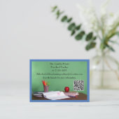 Carte De Visite Enseignant École Primaire Maternelle Code QR (Debout devant)