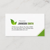 Carte De Visite Enseignant - Élégant Vert Moderne (Devant)