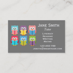 Carte De Visite Enseignant en alphabétisation freelance ou profes