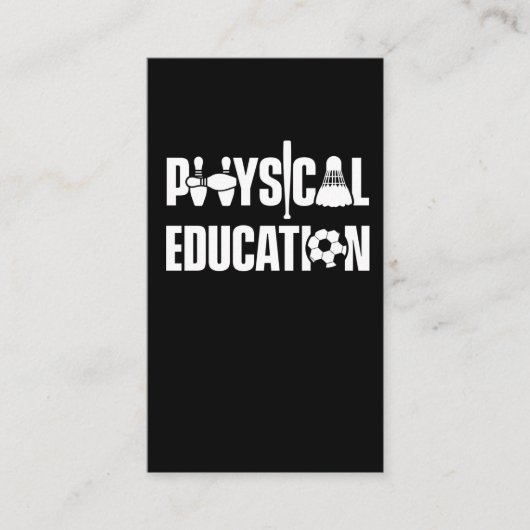 Carte De Visite Enseignant en éducation physique Basketball Soccer (Devant)
