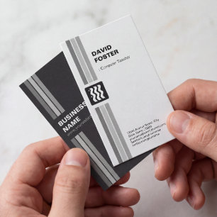 Carte De Visite Enseignant en informatique - Noir Blanc Moderne