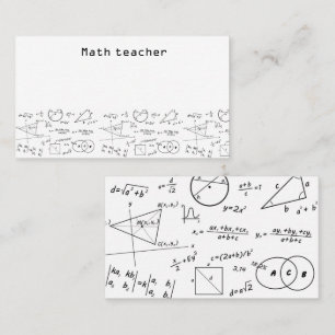 Carte De Visite Enseignant en mathématiques 3D