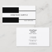 Carte De Visite Enseignant en musique piano instructeur Élégant Mo (Devant / Derrière)