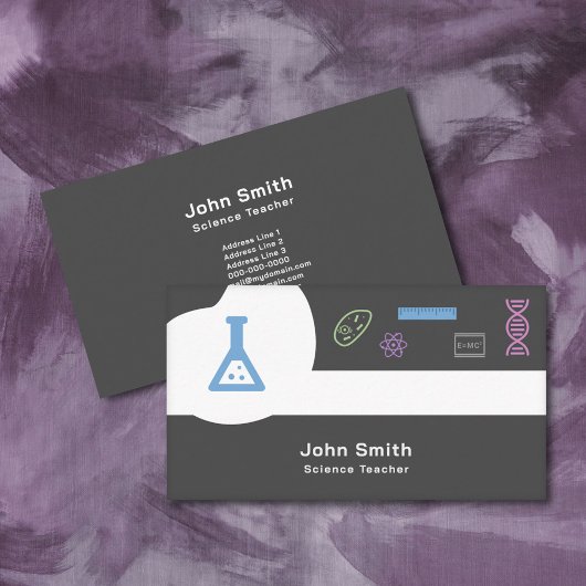 Carte de visite enseignant en sciences